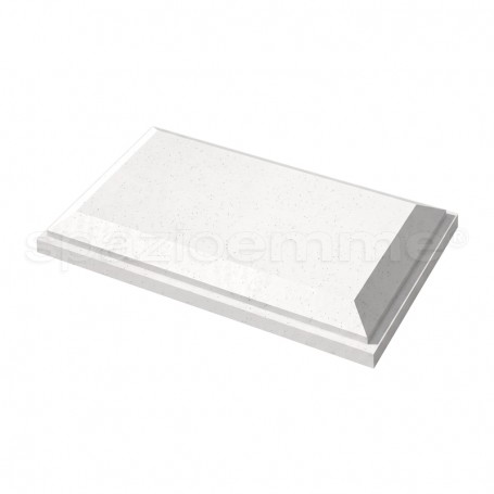Bugna Squadrata 50x25 colato bianco