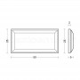 Bugna Squadrata 50x25 dimensioni