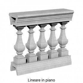 Balaustra composizione 14 cemento grigio