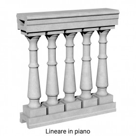 Balaustra composizione 18 cemento grigio